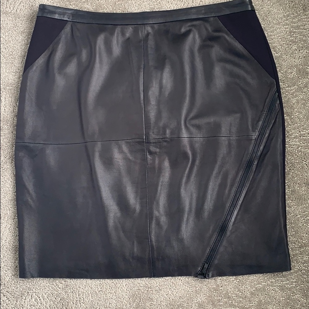 Trouve leather & knit skirt